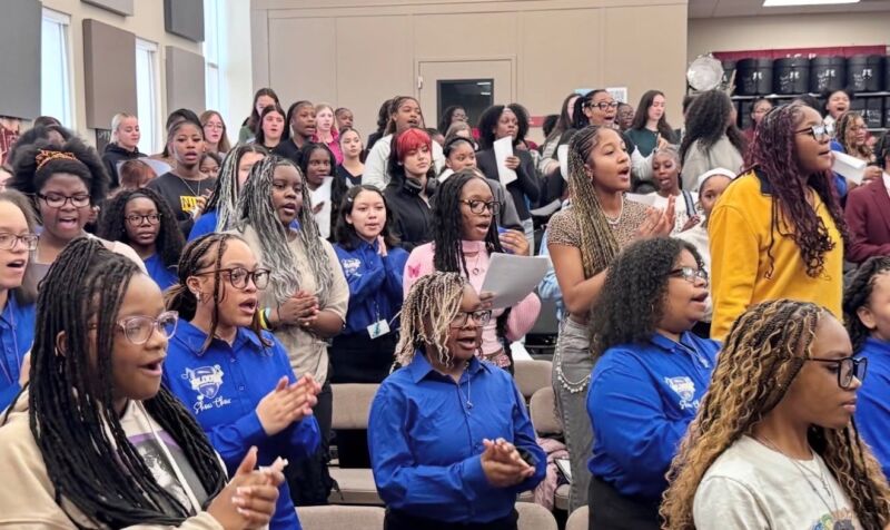 Image for the Tweet beginning: Tonight our choir students will