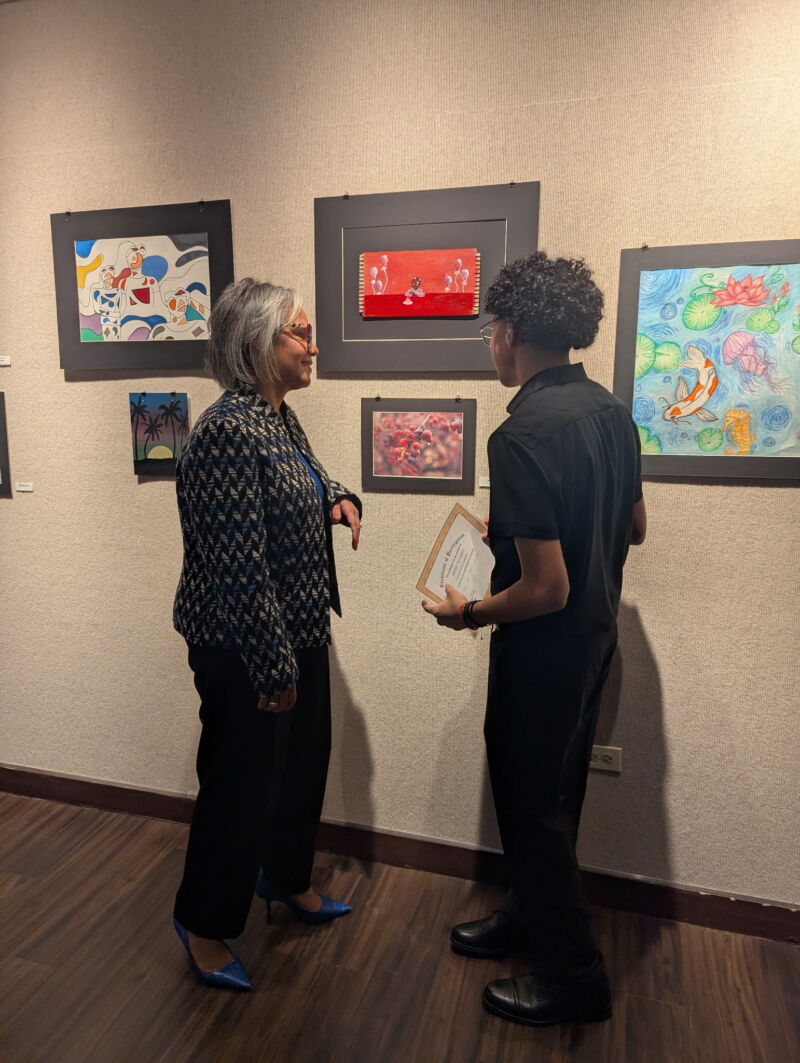 Image for the Tweet beginning: Our Visual arts students attended